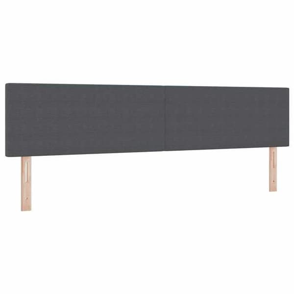 Hovedgærde - EKSKLUSIV HUS - Rektangulær - Mørkegrå - 200 cm - Justerbar ribbet velour Mörkgrå