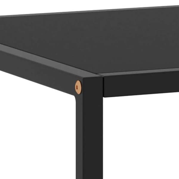 Maison Exclusive - Sort sofabord med sort glas 100x50x35 cm