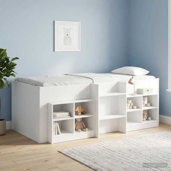 Maison Exclusive - Hög Sängram för Barn Vit 80 x 200 cm