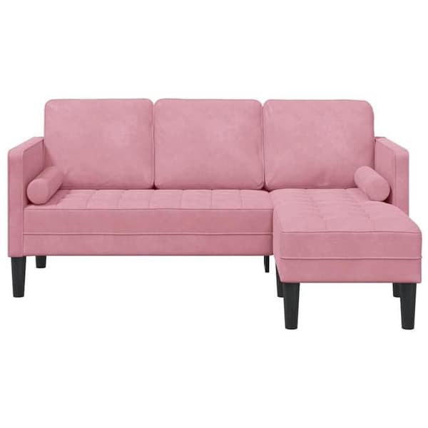 Modulär sektionell soffa - EXKLUSIV HEM - Modulär soffa - Rosa - Polyester sammet - Ingenjörsträ Ros