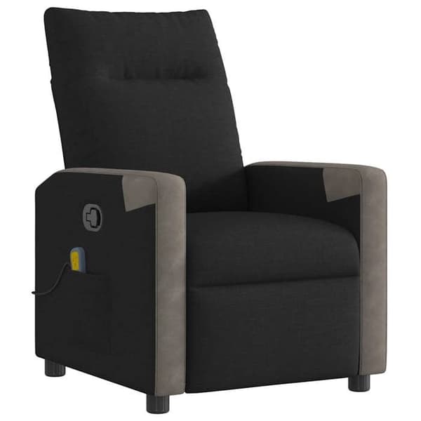 Maison Exclusive - Lænestol med massagefunktion, justerbar, sort stof