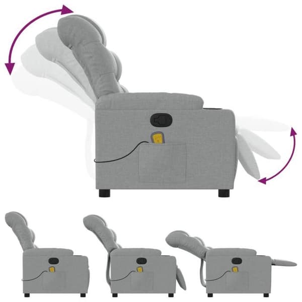 Maison Exclusive - Harmaa kangas hierontatuoli