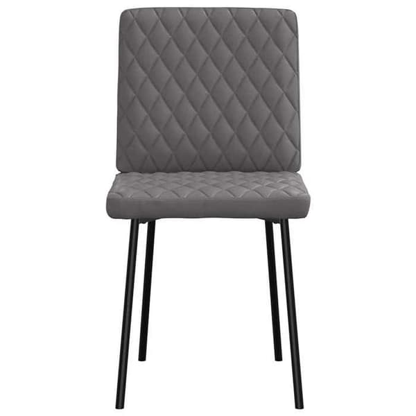 Maison Exclusive - Matstolar set om 2 grå konstläder