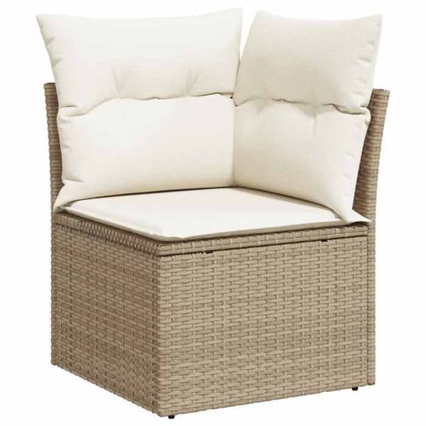 Maison Exclusive - 12 osan puutarhakalustesarja, beige polyrottinki