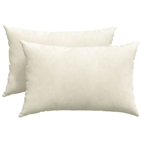 Sofa pude - MAISON EXCLUSIVE - Sæt af 2 - Fløjl - Creme - 60 x 40 cm Grädde