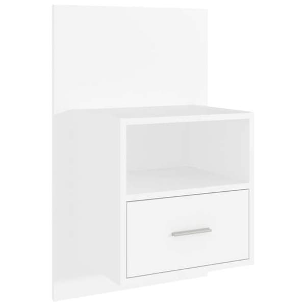 Väggmonterade sängbord - Exklusivt Hem - Vit - Väggmontering - 2 stycken, 1 låda Vit