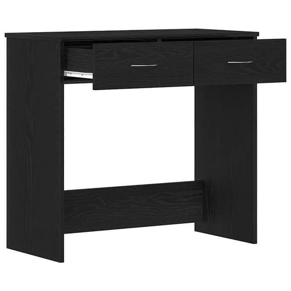 Maison Exclusive - Kontor Sort egetræ Ingeniørtræ 80 x 40 x 75 cm svart ek