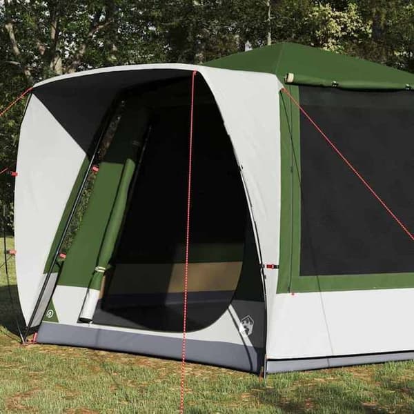 Maison Exclusive - Camping Telt Hytte Grøn 420 x 420 x 227 cm Polyester