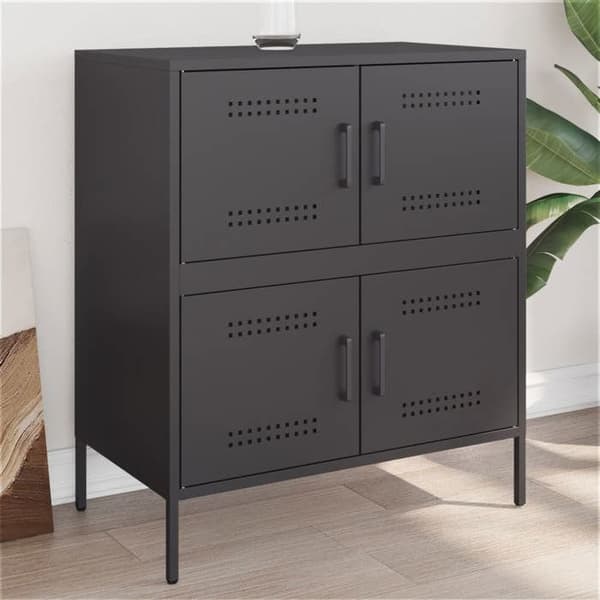 Maison Exclusive - Sort buffet 68x39x79 cm stål