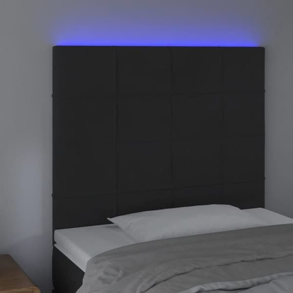 Maison Exclusive - LED-päätymustalla 80x5x118/128 cm sametti Svart