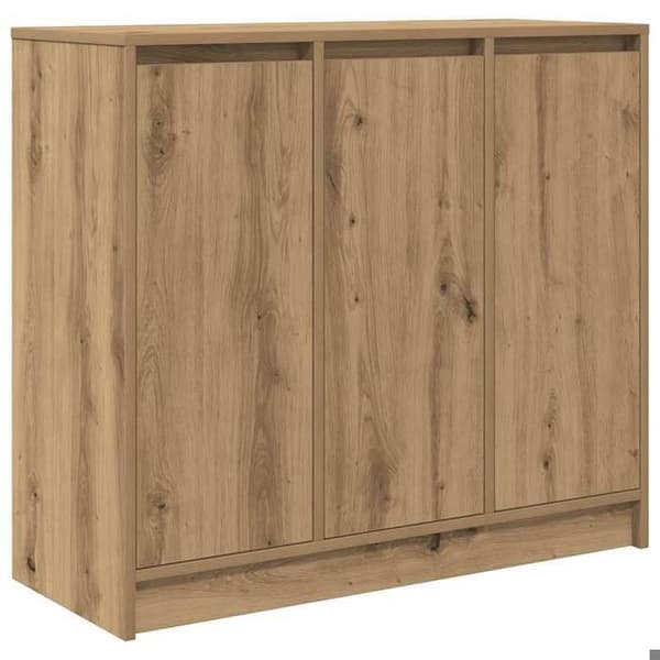 Maison Exclusive - Buffet i egetræ, håndlavet 85x34x76 cm, ingeniørtræ