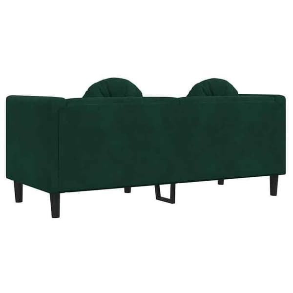 Maison Exclusive - Soffa med kuddar 2 platser mörkgrön sammet
