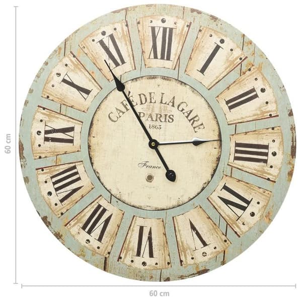 Maison Exclusive - Färgglad väggklocka 60 cm MDF