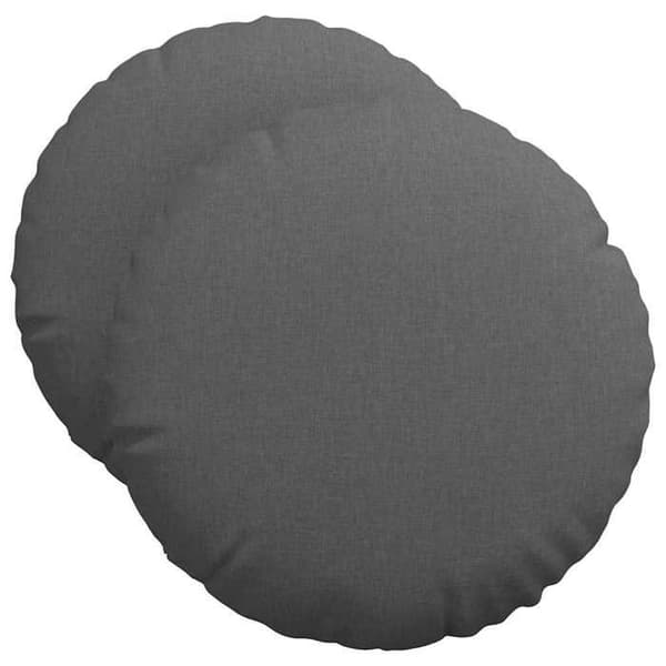 Maison Exclusive - Sittkuddar 2 st Tyg Mörkgrå Ø50 x 19 cm Mörkgrå