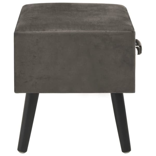 Natteskab - EKSKLUSIV HUS - 40 x 35 x 40 cm - Velour - Solid fyrretræ - Sæt af 2 Grå