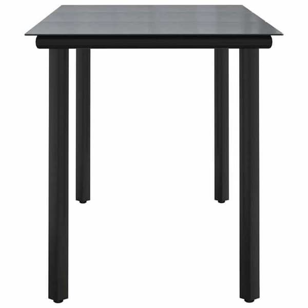 Havemøbel - EKSKLUSIV HUS - 200x100x74 cm - Sort - Stål - Tempereret glas Svart