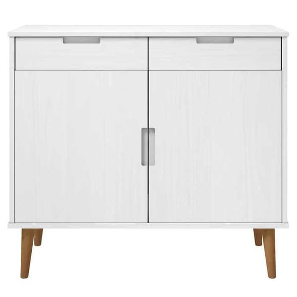 Maison Exclusive - Buffé MOLDE Vit 90x40x80 cm Massivt furu