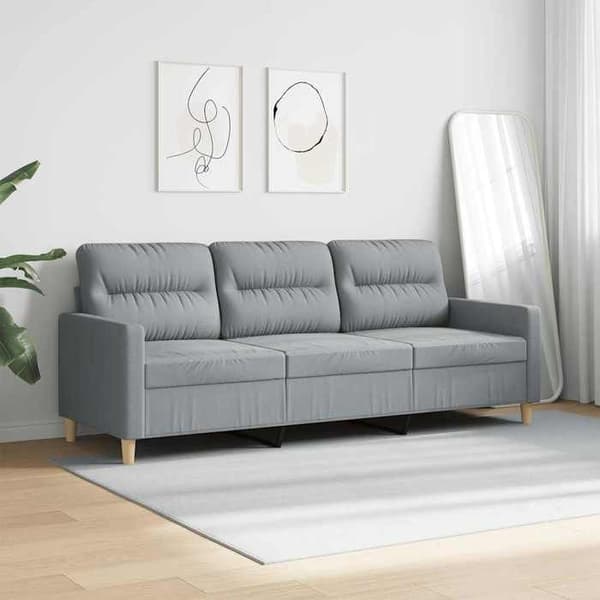 Maison Exclusive - Soffa 3-sits Grå 180 cm Tyg