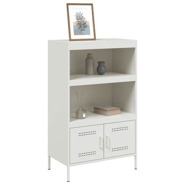 Maison Exclusive - Hvid buffet 68x39x113 cm stål