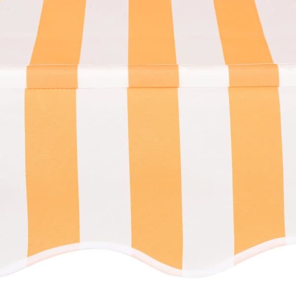 Maison Exclusive - Manuel udtrækkelig markise 150 cm Orange og hvide striber