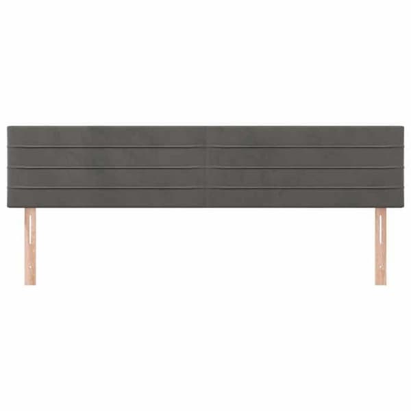 Maison Exclusive - Mörkgrå sänggavlar 180x5x78/88 cm Sammet
