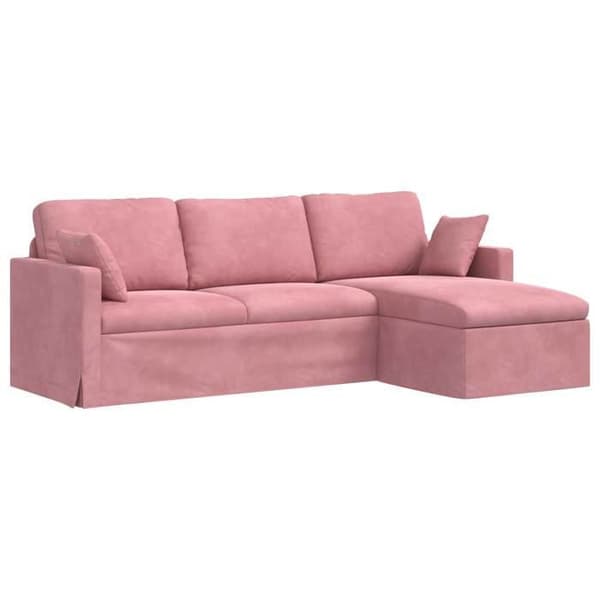 Maison Exclusive - Vaaleanpunainen sohva 228 x 134 x 80 cm sametti