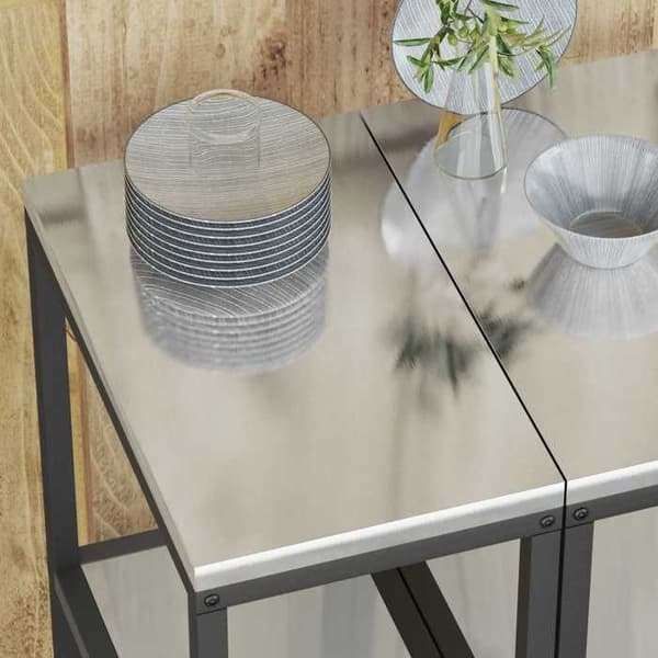 Køkkenhylde - MAISON EXCLUSIVE - HATTEM - Sølv/Grå - 30x50x92 cm - Robust stål