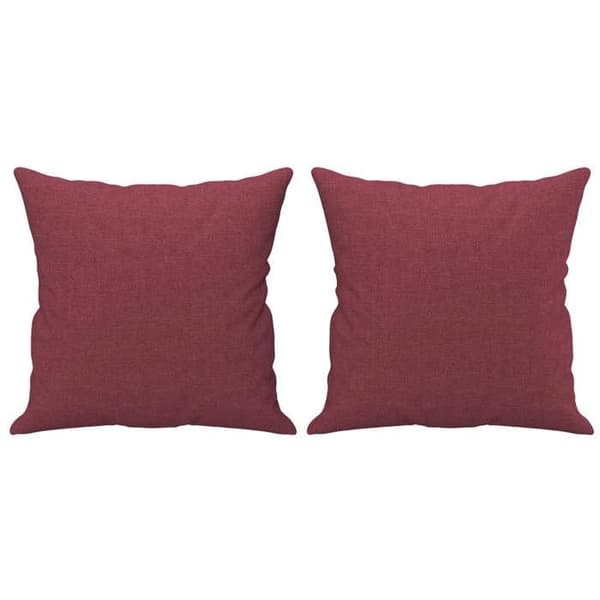 Maison Exclusive - Soffa 2 platser med bordeaux kuddar 140 cm tyg Bordeaux