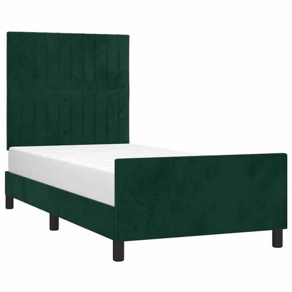 Maison Exclusive - Patja ilman runkoa tummanvihreä 100x200 cm sametti Mörkgrön