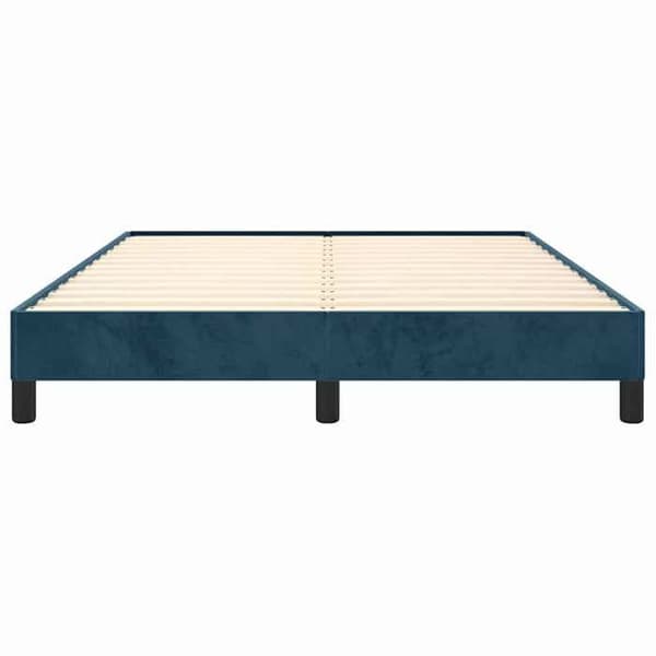 Maison Exclusive - Sängram utan madrass mörkblå 140x200 cm sammet