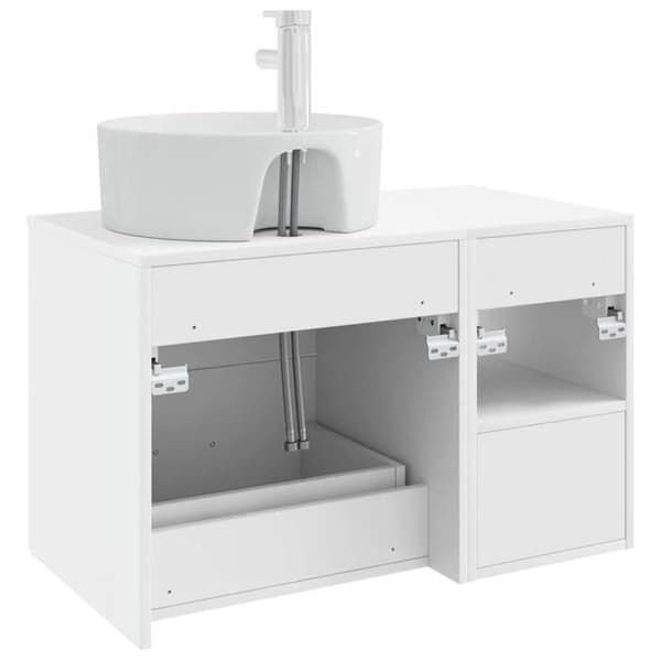 Maison Exclusive - Badmöbelset 2 delar Vit Vit