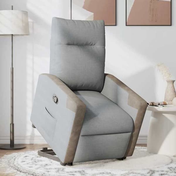 Maison Exclusive - Lätt grå recliner i tyg Ljusgrått