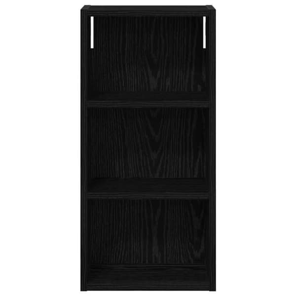 Maison Exclusive - Vægskab til badeværelse Eg Sort 30 x 16 x 62,5 cm