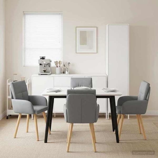 Maison Exclusive - Ruokapöydän tuolit 4 kpl Vaalea harmaa 60 x 56 x 93 cm Ljusgrått