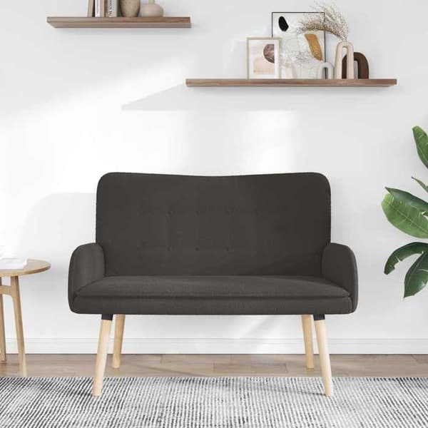 Maison Exclusive - Soffa 2 platser Mörkgrå 115 x 61 x 87 cm Bouclé