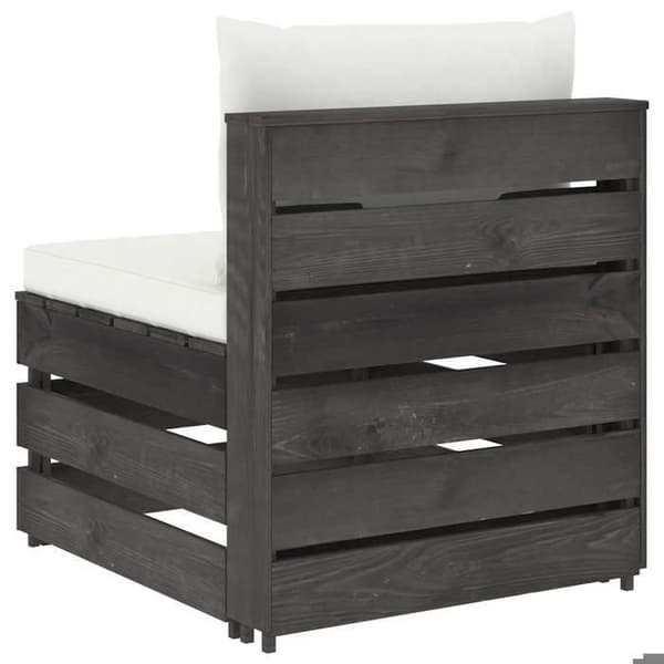 Maison Exclusive - Central sektion sofa med puder, grå imprægneret træ