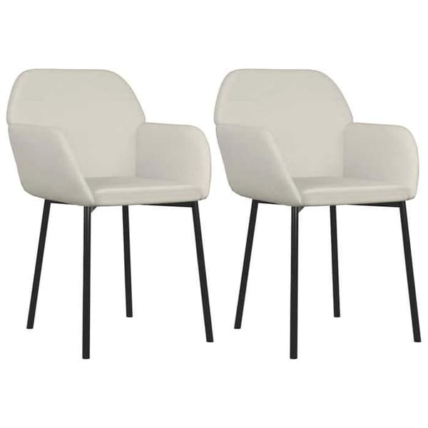 Maison Exclusive - Matstolar set om 2 Creme Sammet