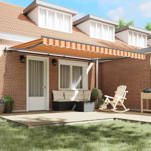 Maison Exclusive - Fällbart tak i gult och orange 450 × 350 cm