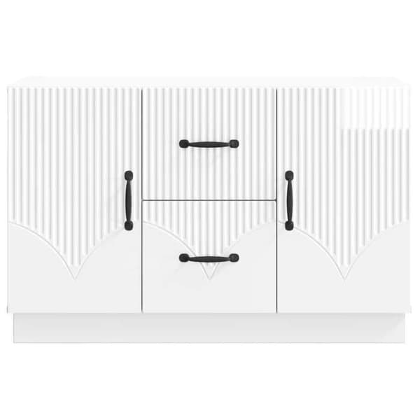 Maison Exclusive - Buffé Vit glänsande 89 x 34,5 x 57 cm Ingenjörsträ
