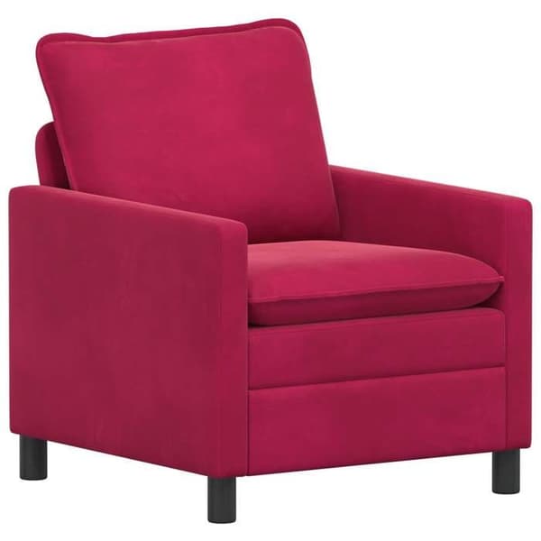 Maison Exclusive - Soffgrupp 2 delar Bordeaux Sammet