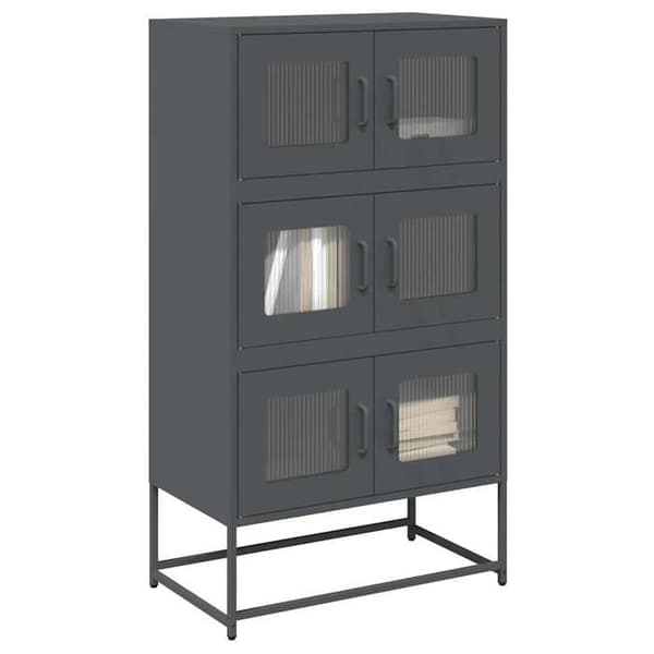 Maison Exclusive - Buffé hög antracit 68x39x123 cm stål
