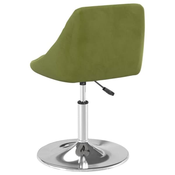 Maison Exclusive - Snurrande matstolar set om 6 ljusgrön sammet Ljusgrön