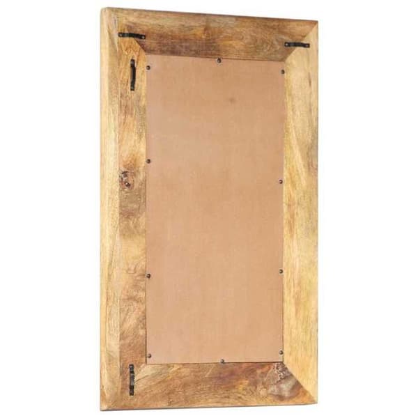 Maison Exclusive - Håndskåret spejl 80x50x2,6 cm Solid mangotræ