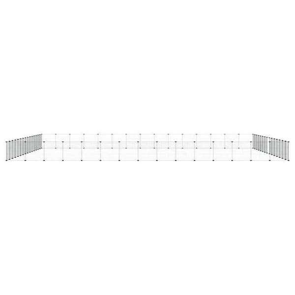 Maison Exclusive - Kæledyrbur med 60 paneler og dør Sort 525x525x35 cm