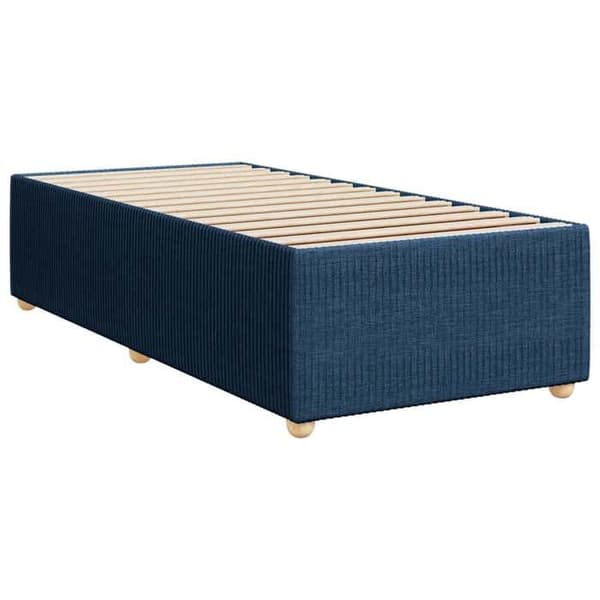 Maison Exclusive - Sengestel med springmadras Blå 90x200 cm Stof
