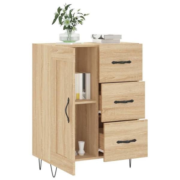 Maison Exclusive - Buffé ek sonoma 69,5x34x90 cm ingenjörsträ