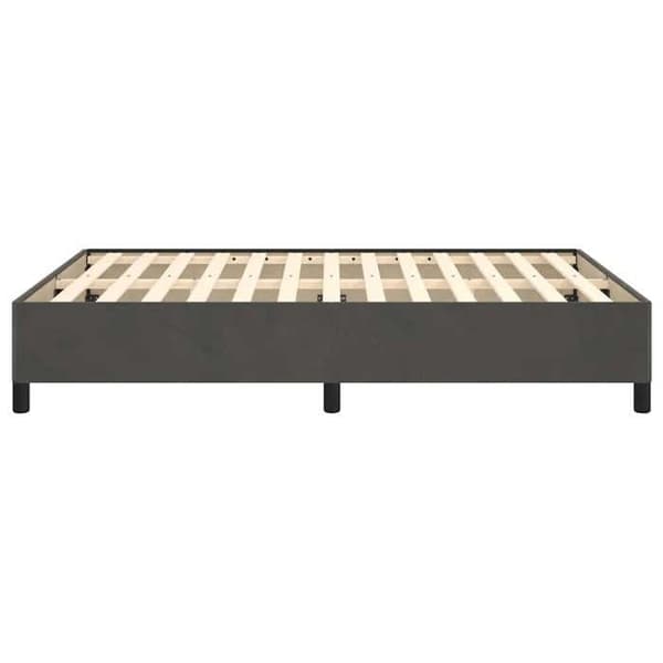 Maison Exclusive - Sängram utan madrass mörkgrå 140x190 cm sammet