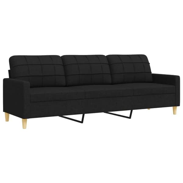 Maison Exclusive - 4 osan sohvasetti mustalla kangaspedillä