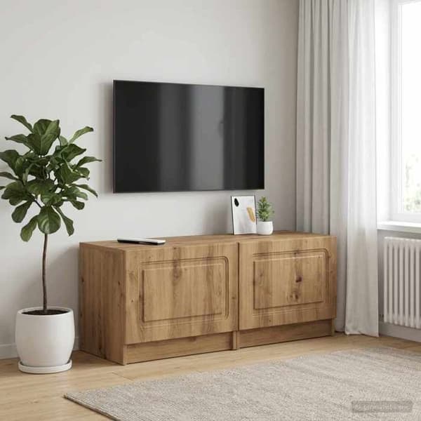 Maison Exclusive - TV-møbel i håndlavet egetræ, ingeniørtræ