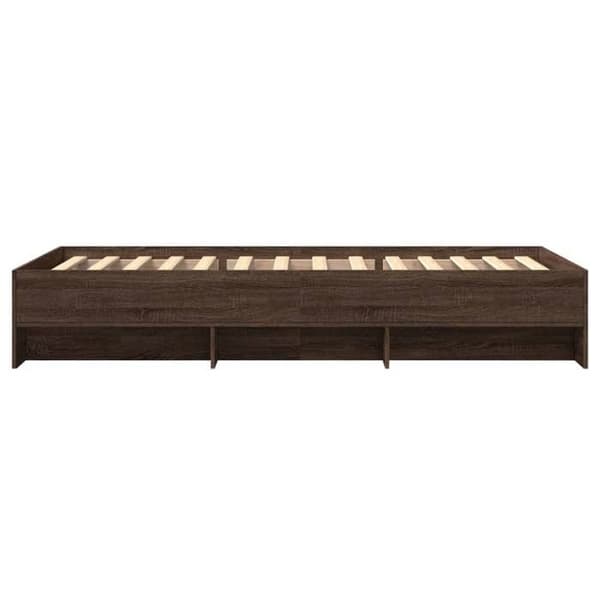 Maison Exclusive - Sengestel uden madras, egetræ brun 90x190cm, ingeniørtræ Brun ek